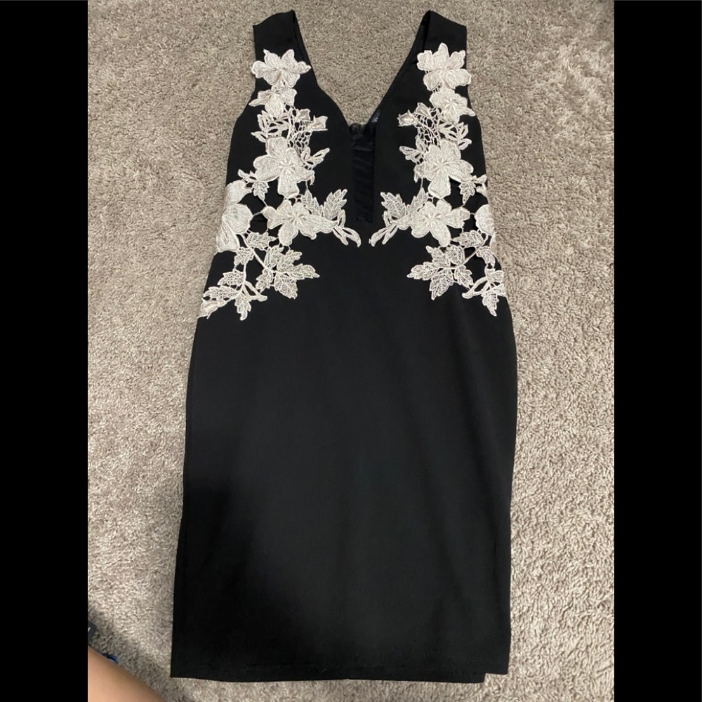 black and white dress